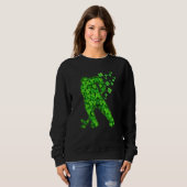 Sweatshirt Irish Hockey Player Shamrock St Patrick's Day (Devant entier)