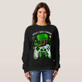 Sweatshirt Irish I Gaming Funny St Patrick's Day Video Ga (Devant entier)