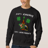 Sweatshirt Irish Leprechaun Lucky Charme Whiskey Rainbow Pot (Devant)