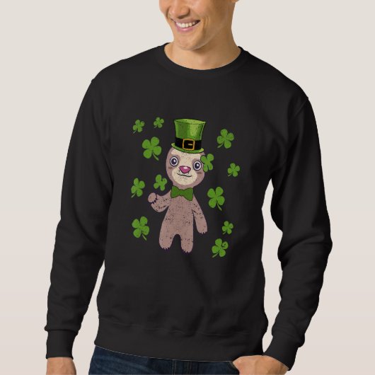 Sweatshirt Irish Leprechaun Sloth Shamrock St Patricks Day An (Devant)