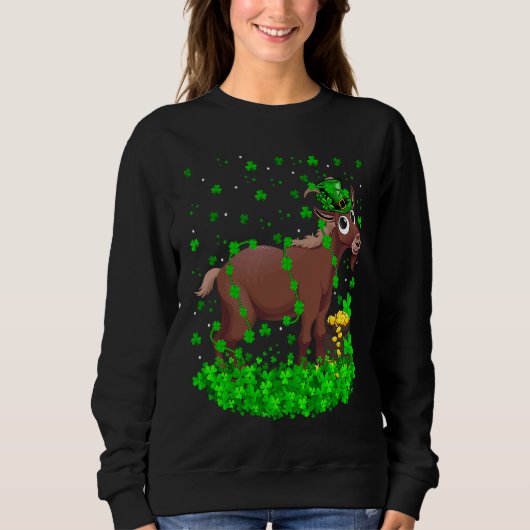 Sweatshirt Irish Shamrock Leprechaun Chamois St Patrick's Day (Devant)