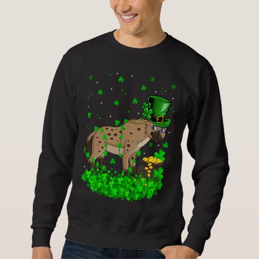 Sweatshirt Irish Shamrock Leprechaun Hyena St Patrick's Day (Devant)