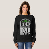 Sweatshirt Irish Shamrock Lucky Dad St Patrick's Day Boys Gir (Devant entier)