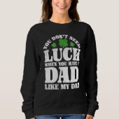 Sweatshirt Irish Shamrock Lucky Dad St Patrick's Day Boys Gir (Devant)