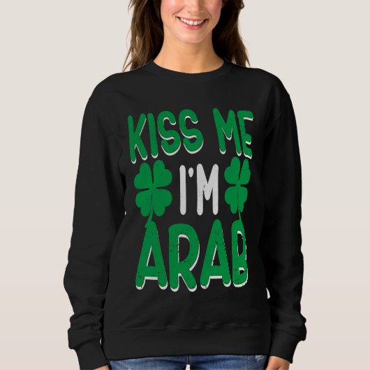 Sweatshirt Irish Shamrock St Patricks Day Drinking UAE Kiss M (Devant)