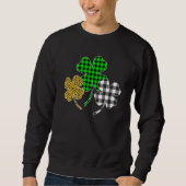 Sweatshirt Irish Shamrocks Leopard Buffalo Plaid St Patrick's (Devant)