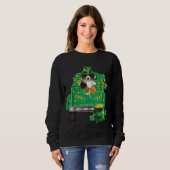 Sweatshirt Irish St bernard St Patrick's Day Funny Leprechaun (Devant entier)