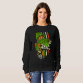 Sweatshirt Irish US American Flag Fishing Fish St Patricks Da (Devant entier)