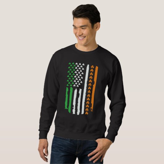 Sweatshirt Irish USA Flag St Patricks Day (Devant entier)