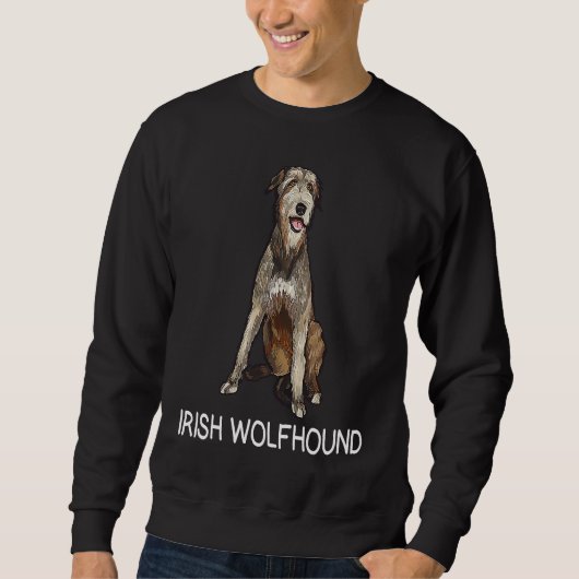 Sweatshirt Irish Wolfhound Crazy Dog (Devant)