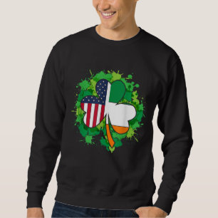 Sweatshirt Irishman Gift American Irish Flag Clover St Patron