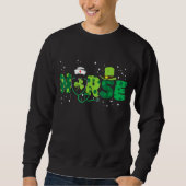 Sweatshirt Irlandais Infirmière Stethoscope Scrub Jour de la (Devant)