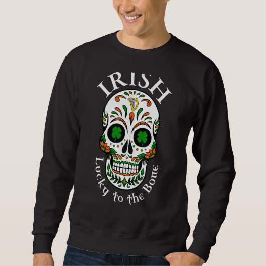 Sweatshirt Irlandais Lucky À L'Os (Devant)