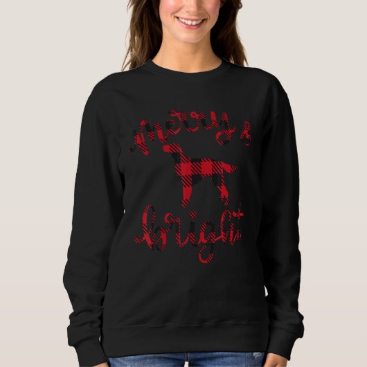 Sweatshirt Irlandais Setry Joyeux Buffalo Plaid Chien Coupe (Devant)
