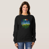 Sweatshirt Irlande - Drapeau Avec Conception De Paysage (Devant entier)