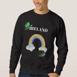 Sweatshirt *~* IRLANDE POT arc-en-ciel d'IRLANDE d'or MAN T-s