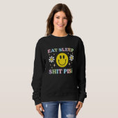 Sweatshirt Ironic Eat Sleep Dark Humor Sarcastic Weird Offens (Devant entier)