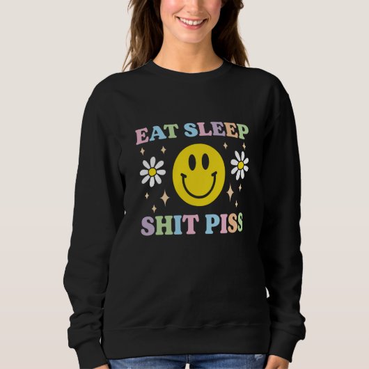 Sweatshirt Ironic Eat Sleep Dark Humor Sarcastic Weird Offens (Devant)