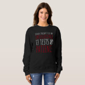 Sweatshirt Ironic School Tests Ma Patience Funny School (Devant entier)