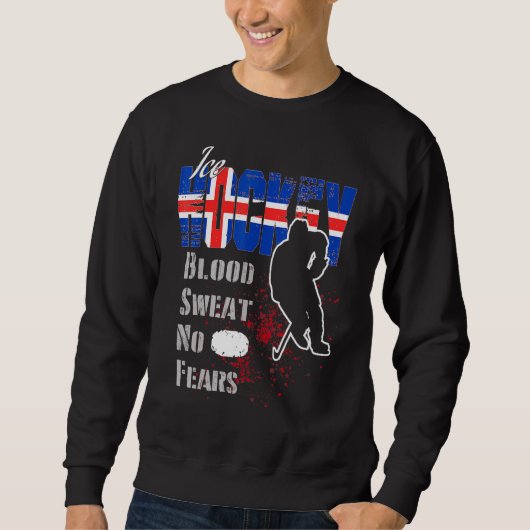 Sweatshirt Islande Supporter Sueur de Sang Pas de crainte Hoc (Devant)