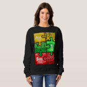 Sweatshirt Ism Puzzle Chimie Temps Tableau Éléments Autisme A (Devant entier)
