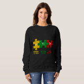 Sweatshirt Ism Puzzle Chimie Temps Tableau Éléments Autisme A (Devant entier)