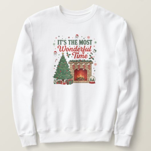 Sweatshirt It’s The Most Wonderful Time, Joyful Christmas Sea (Design devant)