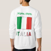 Sweatshirt Italia e Bandiera Italiana con il Tuo Nome (Dos)