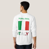 Sweatshirt Italie et Drapeau italien - Personnalisation verte (Dos entier)