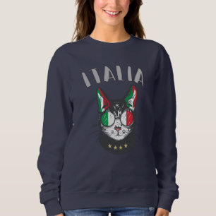 Sweatshirt Italie Soccer Chat Mascotte drapeau italien