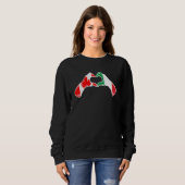 Sweatshirt Italy Canada Flag Italian Canadian Heart (Devant entier)