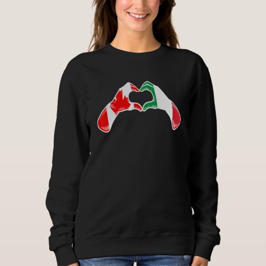 Sweatshirt Italy Canada Flag Italian Canadian Heart (Devant)