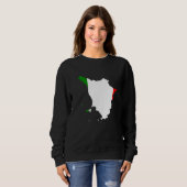 Sweatshirt Italy flag in Tuscany outline Tuscany (Devant entier)