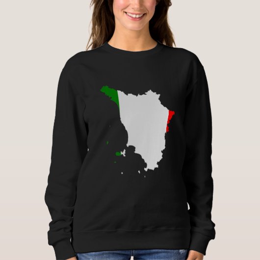 Sweatshirt Italy flag in Tuscany outline Tuscany (Devant)