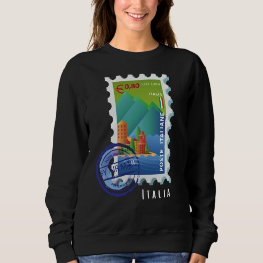 Sweatshirt Italy Lake Como Stamp Italophile Souvenir (Devant)