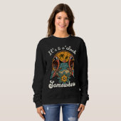 Sweatshirt It's 5 Ou2019clock Somewhere Parrot Summer Beach S (Devant entier)