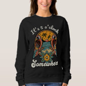 Sweatshirt It's 5 Ou2019clock Somewhere Parrot Summer Beach S (Devant)