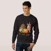 Sweatshirt It's Fall Y'all Border Collie Dog Leopard Pumpkin (Devant entier)
