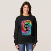 Sweatshirt It's Fine I'm Fine Everything Is Fine  Cat Tie Dye (Devant entier)