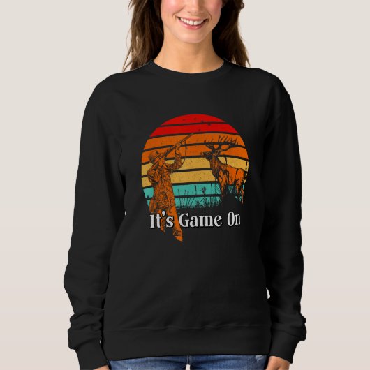 Sweatshirt Its Game On Wild Animals Hunting Forest Animals Hu (Devant)