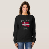 Sweatshirt It's in my DNA Denmark Flag Proud Danish Pride (Devant entier)