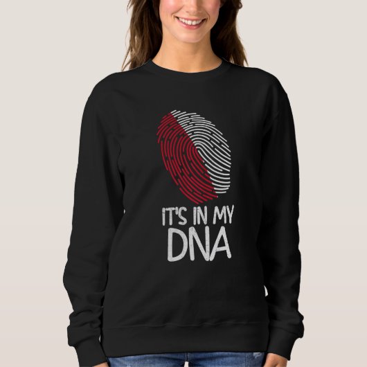 Sweatshirt It's In My DNA Proud Polish Flag Fingerprint (Devant)
