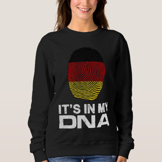 Sweatshirt IT'S MY DNA IN flag national pride fingerprint Ger (Devant)