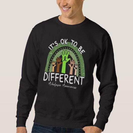Sweatshirt It's Ok To Be Different Achalasia Awareness Lime G (Devant)