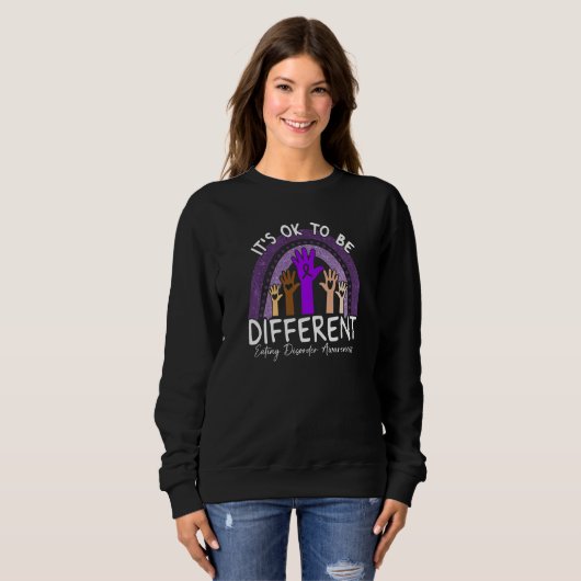Sweatshirt It's Ok To Be Different Eating Disorder Awareness  (Devant entier)