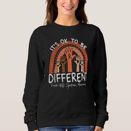 Sweatshirt It's Ok To Be Different Prader Willi Syndrome Awar (Devant)