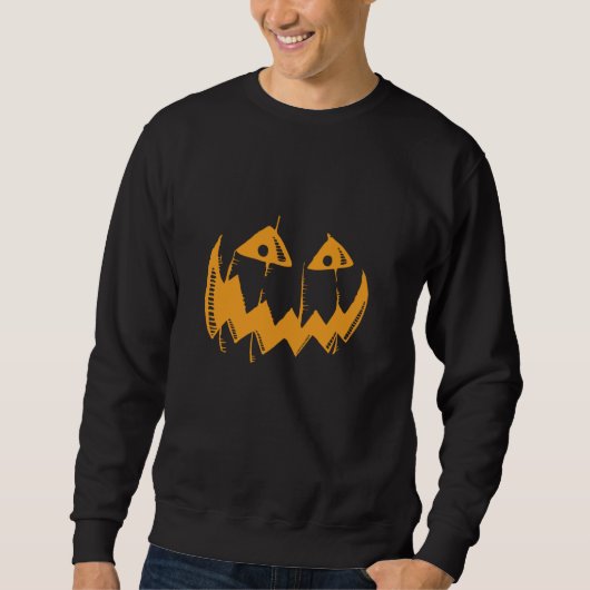 Sweatshirt Jack-o'-lantern Citrouille Face effrayant Hallowee (Devant)