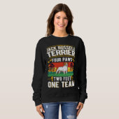 Sweatshirt Jack Russell Terrier four paws two feet one team (Devant entier)