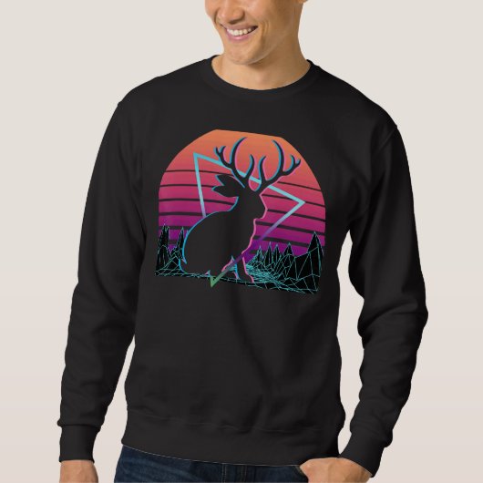 Sweatshirt Jackalope Cryptozoologie Rétro (Devant)