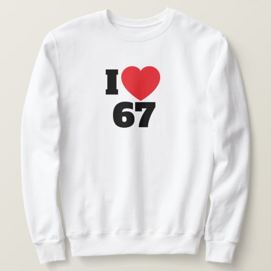 Sweatshirt J'adore 67 (Design devant)